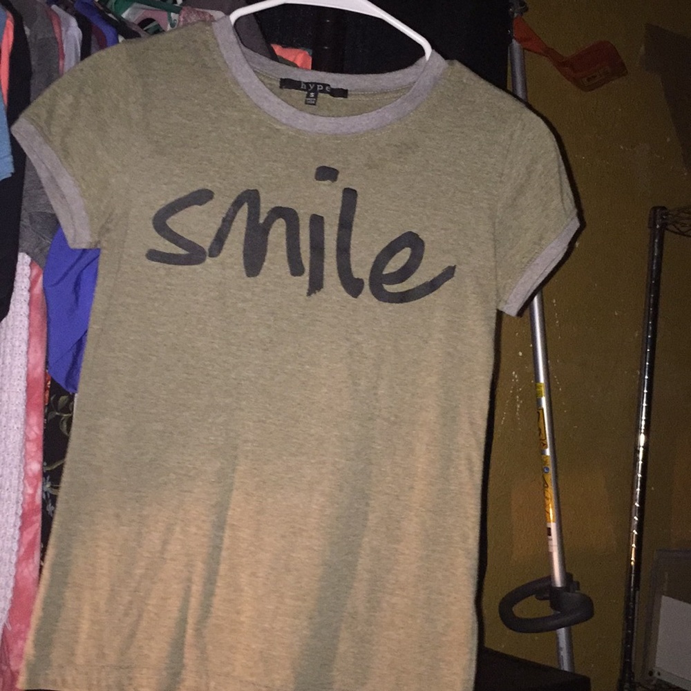 Smile camo green shirt